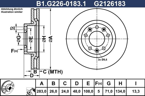 Galfer B1.G226-0183.1 - Тормозной диск unicars.by