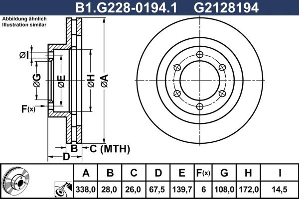 Galfer B1.G228-0194.1 - Тормозной диск unicars.by