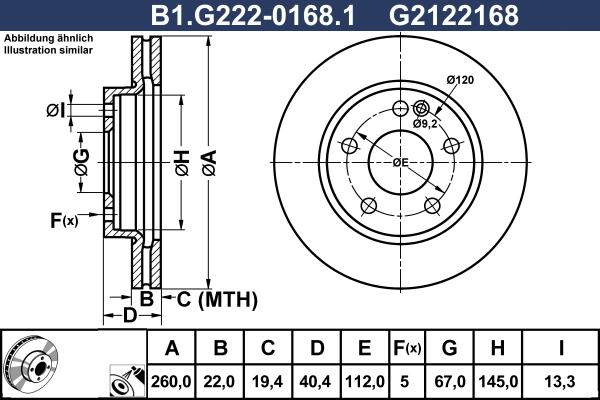 Galfer B1.G222-0168.1 - Тормозной диск unicars.by