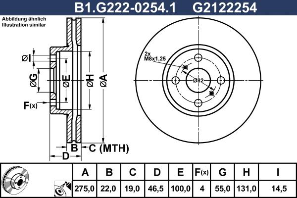 Galfer B1.G222-0254.1 - Тормозной диск unicars.by