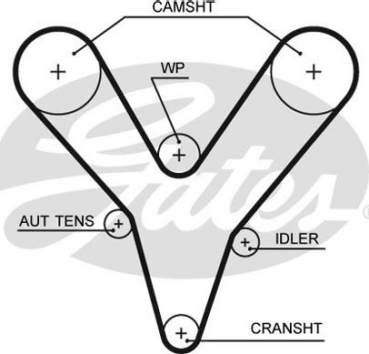 Gates K015527XS - Комплект зубчатого ремня ГРМ unicars.by