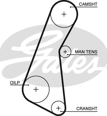 Gates 5121 - Зубчатый ремень ГРМ unicars.by
