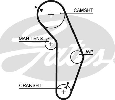 Gates T201RB - Зубчатый ремень ГРМ unicars.by