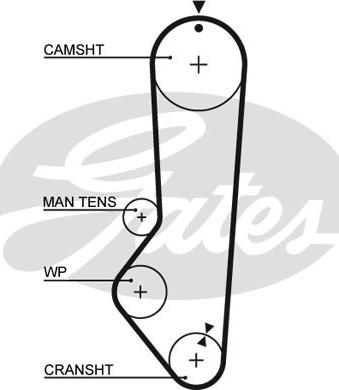 Gates 5224XS - Зубчатый ремень ГРМ unicars.by