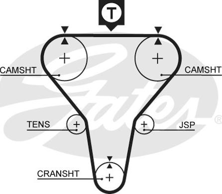 Gates T179RB - Зубчатый ремень ГРМ unicars.by