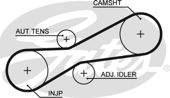 Gates K055323XS - Комплект зубчатого ремня ГРМ unicars.by