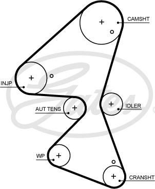 Gates K015705XS - Комплект зубчатого ремня ГРМ unicars.by