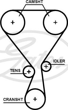 Gates K01T360HOB - Комплект зубчатого ремня ГРМ unicars.by