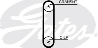 Gates T351HOB - Зубчатый ремень ГРМ unicars.by