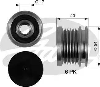 Gates OAP7099 - Шкив генератора, муфта unicars.by