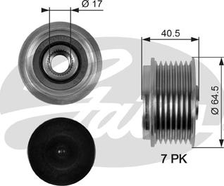 Gates OAP7094 - Шкив генератора, муфта unicars.by