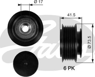 Gates OAP7068 - Шкив генератора, муфта unicars.by