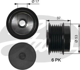 Gates OAP7015 - Шкив генератора, муфта unicars.by