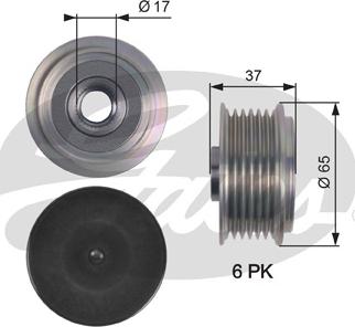 Gates OAP7148 - Шкив генератора, муфта unicars.by