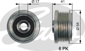 Gates OAP7162 - Шкив генератора, муфта unicars.by