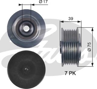 Gates OAP7119 - Шкив генератора, муфта unicars.by