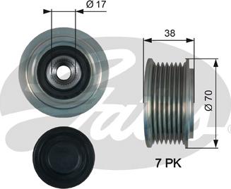 Gates OAP7184 - Шкив генератора, муфта unicars.by