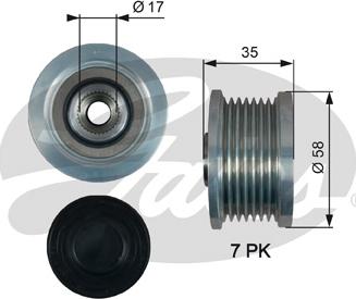 Gates OAP7183 - Шкив генератора, муфта unicars.by