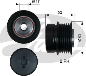 Gates OAP7187 - Шкив генератора, муфта unicars.by