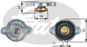 Gates RC124 - Крышка горловины радиатора unicars.by