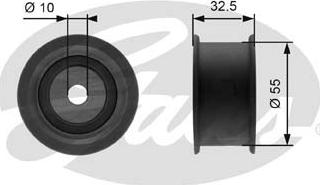 Gates T41101A - Направляющий ролик, зубчатый ремень ГРМ unicars.by