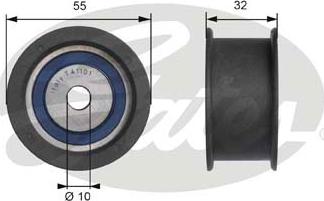 Gates T41101 - Направляющий ролик, зубчатый ремень ГРМ unicars.by