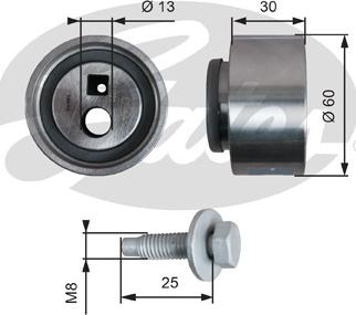 Gates T41139 - Натяжной ролик, зубчатый ремень ГРМ unicars.by