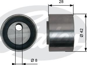 Gates T41305 - Натяжной ролик, зубчатый ремень ГРМ unicars.by