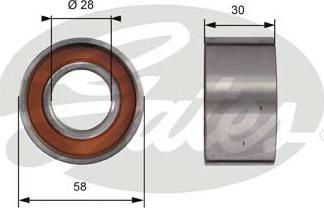 Gates T41295 - Натяжной ролик, зубчатый ремень ГРМ unicars.by