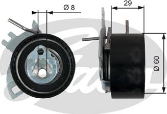 Gates T43246 - Натяжной ролик, зубчатый ремень ГРМ unicars.by