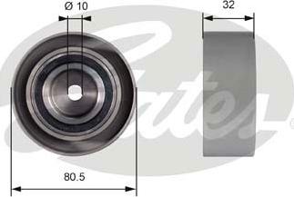 Gates T42095 - Направляющий ролик, зубчатый ремень ГРМ unicars.by