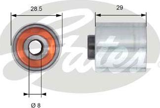 Gates T42148 - Направляющий ролик, зубчатый ремень ГРМ unicars.by