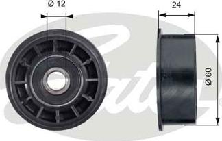 Gates T42160 - Направляющий ролик, зубчатый ремень ГРМ unicars.by