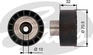 Gates T42207 - Направляющий ролик, зубчатый ремень ГРМ unicars.by