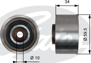 Gates T42222 - Направляющий ролик, зубчатый ремень ГРМ unicars.by