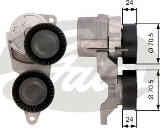 Gates T39026 - Натяжитель, поликлиновый ремень unicars.by