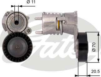 Gates T39117 - Натяжитель, поликлиновый ремень unicars.by