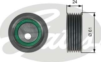 Gates T39176 - Ролик, поликлиновый ремень unicars.by