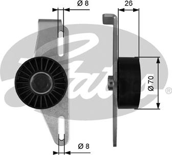 Gates T39393 - Натяжитель, поликлиновый ремень unicars.by