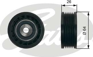 Gates T39234 - Ролик, поликлиновый ремень unicars.by