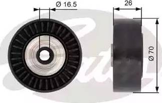 Gates T36390 - Ролик, поликлиновый ремень unicars.by
