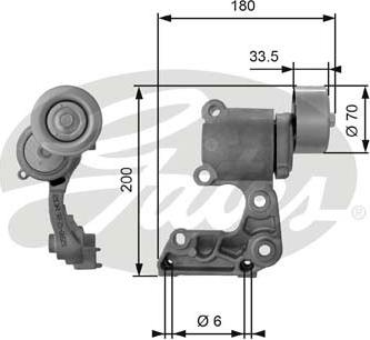 Gates T38410 - Натяжитель, поликлиновый ремень unicars.by