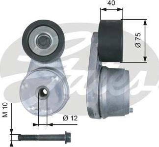 Gates T38508 - Натяжитель, поликлиновый ремень unicars.by