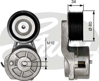 Gates T38650 - Натяжитель, поликлиновый ремень unicars.by