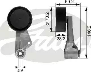 Gates T38064 - Натяжитель, поликлиновый ремень unicars.by