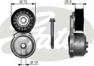 Gates T38103 - Натяжитель, поликлиновый ремень unicars.by