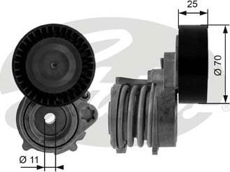 Gates T38384 - Натяжитель, поликлиновый ремень unicars.by