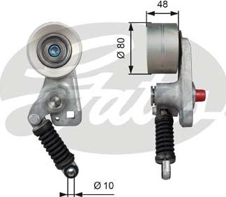 Gates T38705 - Натяжитель, поликлиновый ремень unicars.by