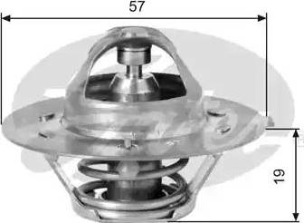 Gates TH09082G1 - Термостат охлаждающей жидкости / корпус unicars.by