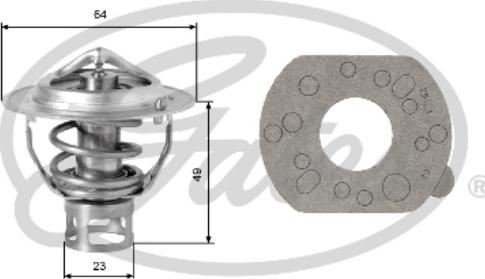 Gates TH04077G1 - Термостат охлаждающей жидкости / корпус unicars.by